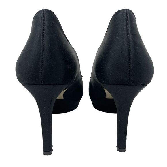 Nine West Shoes Avara2 Satin Heel Dress Pump Peep Toe Women's 7 Platform Glitter - Picture 6 of 10